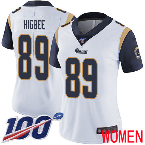 Los Angeles Rams Limited White Women Tyler Higbee Road Jersey NFL Football 89 100th Season Vapor Untouchable